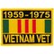 Vietnam Veteran Service Ribbon Patch 1959-1975 Military Commemoratives